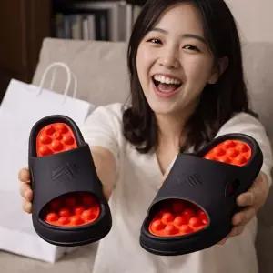 돌기형 소프트 쿠션 발마사지 지압슬리퍼