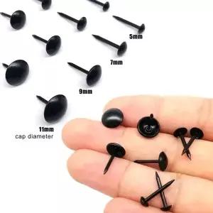 100pcs 블랙 실내 장식 네일 와인 쥬얼리 가슴 나무 상자 선물 케이스 가구 소파 신발 문 압정 스터드