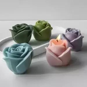 새로운 3D 꽃 실리콘 양초 금형 수제 장미 비누 석고 초콜릿 베이킹 발렌타인 데이 장식 선물