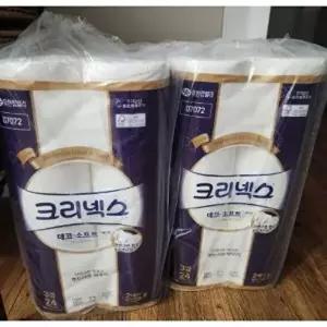 [셀러허브 생활리빙][크리넥스] 데코앤소프트 28m 24롤 x 2팩 3겹 화장지 (11092275A)