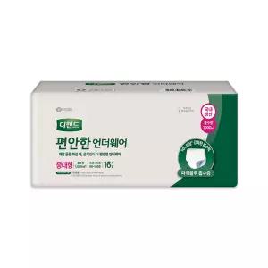 디펜드 편안한언더웨어 일반중대형64매 16매X4팩 성인용기저귀 99%냄새억제효과