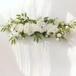 65cm 인공 장미 행 웨딩 홈 장식 의자 다시 꽃 테이블 스트립 거울 전면 문