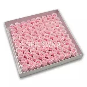 81pcs 3 레이어 꽃 자료 없음 장미 머리 장식 선물 상자 필수 웨딩 부케 발렌타인 데이 인공