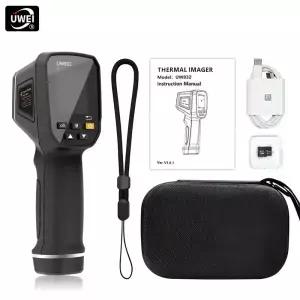 UWEI 적외선 열 카메라 휴대용 USB 충전식 8GB 카드 컬러 디스플레이 0.01-1 방사율 케이스