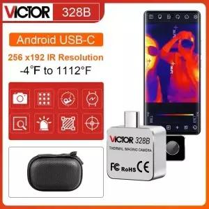 안드로이드용 VICTOR 열 카메라 USB-C 적외선 256 X192 IR 해상도 25Hz HVAC 가정용 이미지 장치
