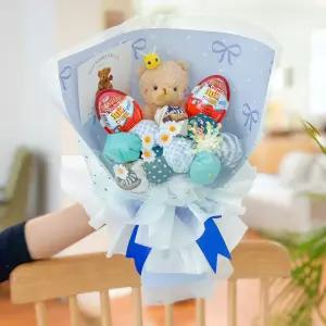 별맛마켓 킨더조이 꽃다발 졸업식 학예회 발표회 예술제 햄버거 젤리 사탕 블루