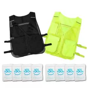 메쉬 얼음조끼 아이스 쿨링 망사 작업 여름 조끼 + 아이스팩 8개 세트