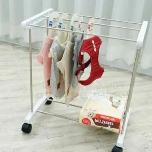 강아지 행거 애묘 의류 애견의류 1단 이동식 옷걸이 애견 정리대