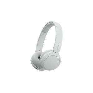 SONY WH-CH520 무선 블루투스 마이크 내장 이어폰 퀵 차지 기능으로 최대 50시간 사용 가능 USB-C 충전 케이블 포함 - 화이트 국제 버전 (보증 없음)