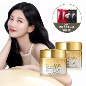 츠바키 프리미엄 EX 리페어 마스크 180g 2개 + [증정]츠바키 2종 샤쉐 1매