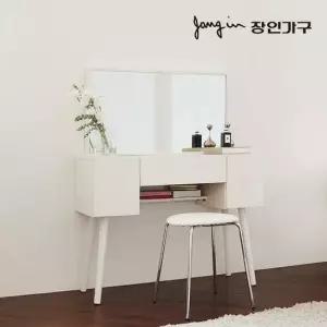 장인가구 오스틴 사각 거울 원목 콘솔 수납 화장대 스툴 미포함)
