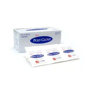 고려 멸균 폴리글러브 2PCS 100조 1박스 개별포장 낱개포장 일회용 위생장갑