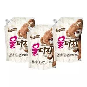 울터치 프리미엄 중성세제 1.3L 겸용 리필 3개입-W83117F
