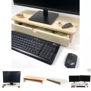 우드핏 RS 원목 모니터 받침대 1단 서랍장 기본/컴퓨터받침대/노트북받침대/모니터선반/모니터스탠드/서랍