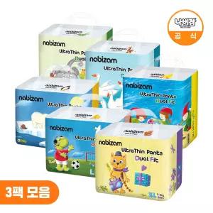 나비잠 기저귀 울트라씬듀얼핏 팬티 3팩 모음