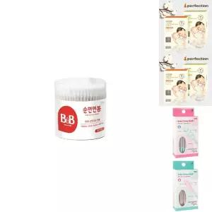 비앤비 유아용 면봉 원형 200입/눈귀코/물기/이물질/제거/상처/연고/바르기/활용/깨끗한/연약한/아기/실용