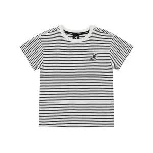 [롯데백화점]캉골 로고 포인트 숏 슬리브 스트라이프 티셔츠 SB 0232 블랙 (ASBCRT02320BK)