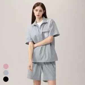 [아웃도어스/에버라스트]에버라스트 여성 반팔 아노락 세트 쿼터집업 상하 셋업