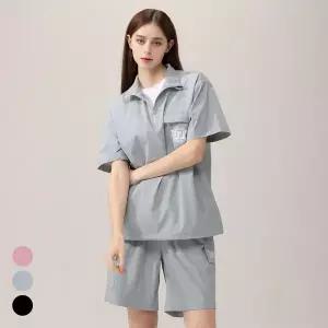 에버라스트 여성 반팔 아노락 세트 쿼터집업 상하 셋업