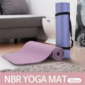 홈트 필라테스 실내운동 NBR 매트 10mm/스트랩/층간/소음/충격/흡수/쿠션/수련/패드/헬스/스트레칭/휴대용