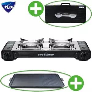 맥스 투버너 휴대용가스렌지 2구 MSD-5800S 캠핑필수품 트윈부르스타 그릴포함