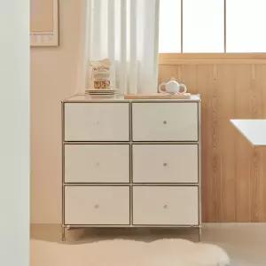 가구페스타 컴팩트 컬러 모듈 서랍장 W800 3단 화이트
