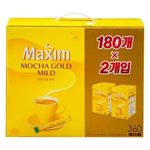 맥심 모카골드 마일드 커피믹스 360T (180Tx2박스) 맥심모카 맥심모카커피믹스 180