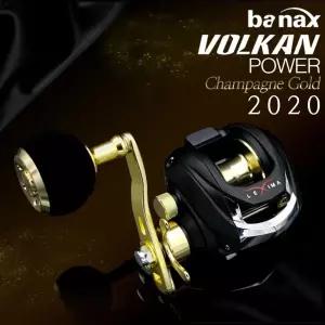 바낙스 볼칸 파워 샴페인 골드 베이트릴 핸들 쭈꾸미릴 문어 낚시 지깅릴 루어
