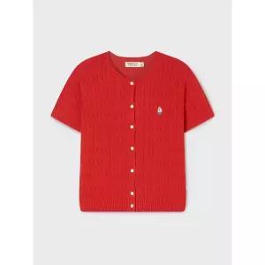 [후아유](대전신세계)Steve R-neck Cable ShortSleeve Cardigan / WHCKG2412F