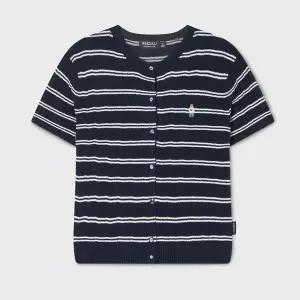 후아유 Steve R-neck Cable ShortSLEEVE Cardigan WHCKG2412F