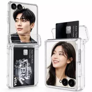 오마이 갤럭시 Z플립8 글린 클리어 힌지 카드수납 투명케이스 SM-F776N