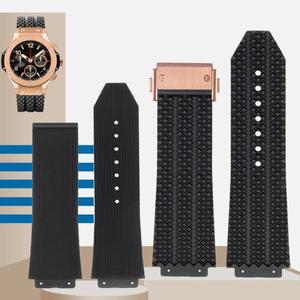 HUBLOT 빅뱅 실리콘 26*19mm 방수 남성용 시계 스트랩 체인 액세서리 고무 팔찌 용 밴드