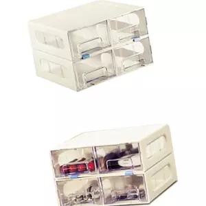 IKWFHLI31 4단 책상 소품 26.2x22.1cm 1개 팬트리 플라스틱 장난감 부품 약상자 공구 정리함 함 수납