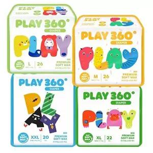 [한예지]PLAY 360도 프리미엄 팬티 기저귀 4팩 6-17kg (3~6단계)