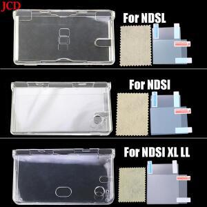 DSi XL LL 콘솔 용 Nintend DSL Lite 플라스틱 투명 크리스탈 쉘 스킨 케이스 커버 화면 보호 필름 포함