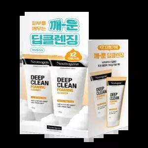 [세안밴드세트증정/산뜻개운] 뉴트로지나 딥클린 포밍 클렌저 150g 더블기획