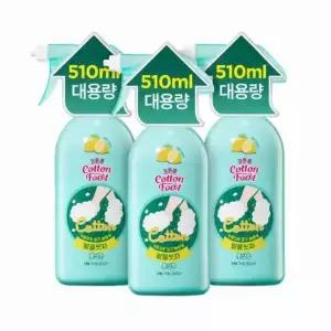(가성비대용량)온더바디 코튼풋 발을씻자 풋샴푸 510ml 레몬 3개