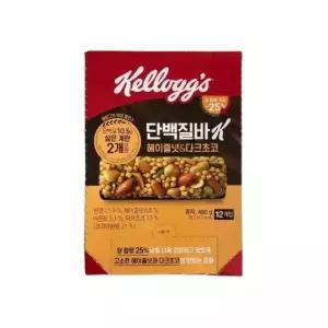켈로그 단백질바K 헤이즐넛  다크초코 480g x 1개