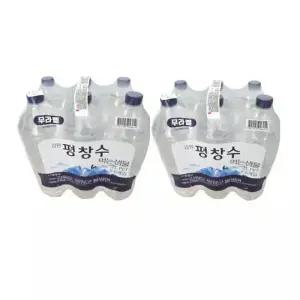 강원평창수 무라벨 2L x12개
