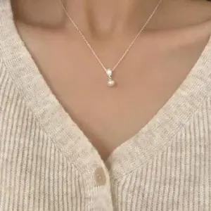 necklace cubic pearl 925 Silver Angel 04 A
