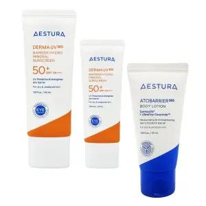 에스트라 더마 UV365 장벽수분 무기자차 선크림 40ml+20ml+로션세트 구성선택