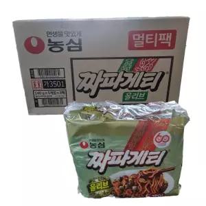 농심 올리브 짜파게티 40개 멀티 봉지라면 한박스 국민 식사대용 캠핑 필수먹거리