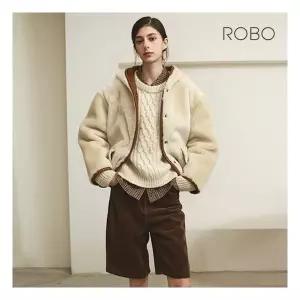 로보 25F/W 리버시블 후드 숏 무스탕