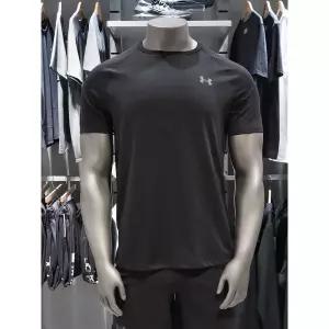 언더아머 UNDER ARMOUR 남성 UA Tech 기본 반팔 티셔츠 헬스 스포츠 운동 트레이닝 1326413 블랙