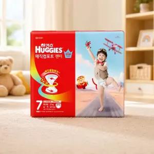 하기스 매직컴포트 남아 팬티 7단계 32매 17-24kg 특점보 기저귀
