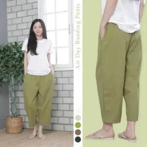 빅사이즈 밴딩팬츠 여름 77 5컬러 에어데이 99 여성