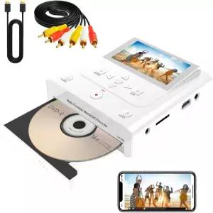 VHS에서 DVD 레코더로 VCR에서 사진과 비디오를 변환하여 메모리 카드 및 USB로 전환합니다 휴대폰은 무료