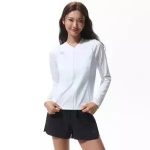 아레나 여성 비치세트 리나 집업 래쉬가드 세트 A6BL1SR21WHT브라캡내장형