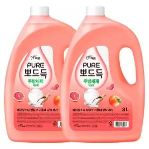 피죤 퓨어 뽀드득 주방세제 자몽향 3L x 2개