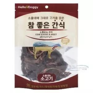 [하프클럽/셀럽하우스]헬로도기 강아지 보양간식 소고기 소울대 80g 반려견 수제 건조 육포 사료